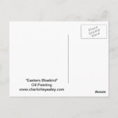 Eastern Bluebird Bird Art Postkarte (Rückseite)