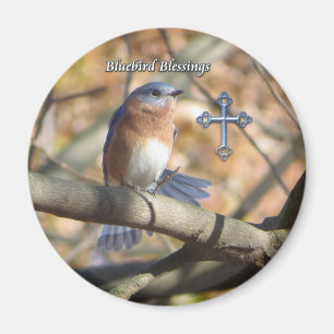 Eastern Bluebird Blessings Magnet. Magnet