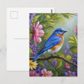 Eastern Bluebird-Blume Postkarte (Vorne/Hinten)