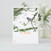 Eastern Bluebird/Champagne Gläser Save the Date ~  (Stehend Vorderseite)