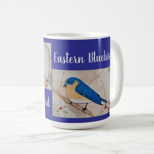Eastern Bluebird Deep Blue Kaffeetasse (VorderseiteRechts)