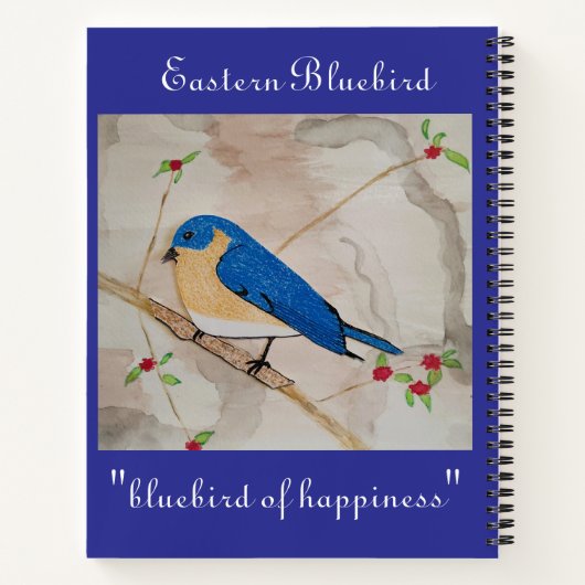 Eastern Bluebird Deep Blue Notizblock (Rückseite)