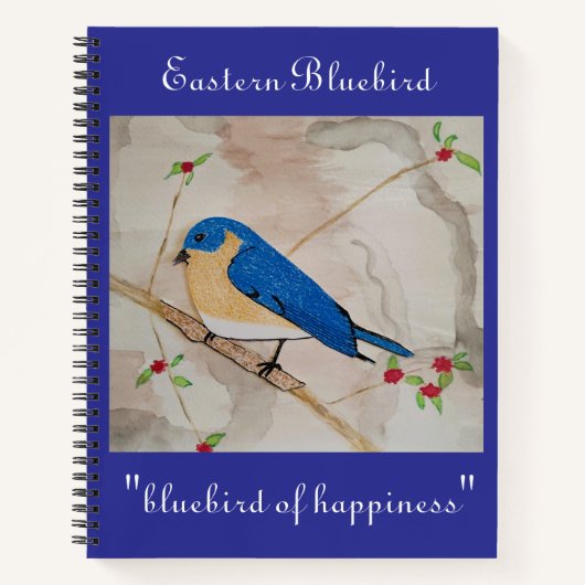 Eastern Bluebird Deep Blue Notizblock (Vorderseite)