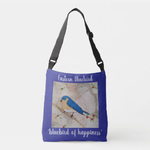 Eastern Bluebird Deep Blue Tragetaschen Mit Langen Trägern