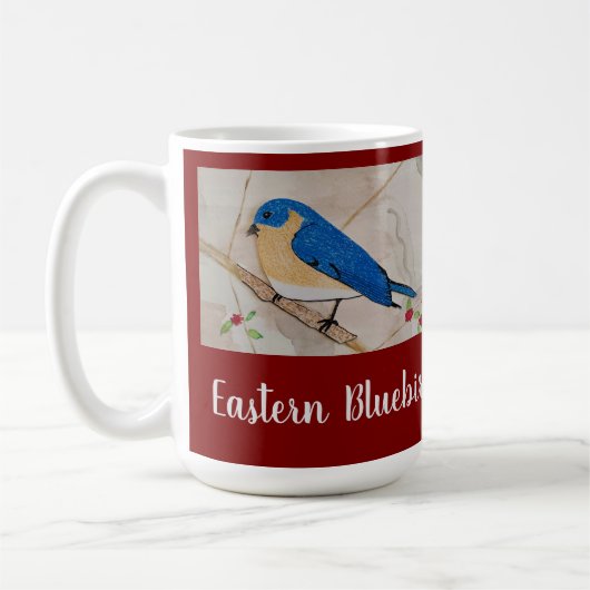 Eastern Bluebird Deep Red Kaffeetasse (Links)