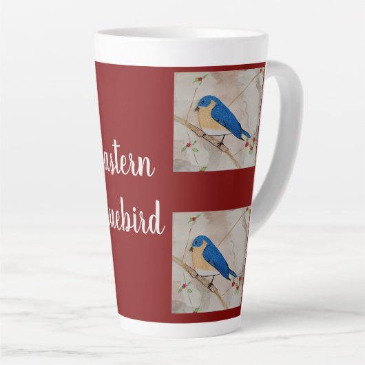Eastern Bluebird Deep Red Milchtasse (Rechte Ecke)