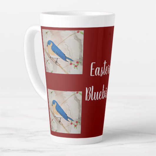 Eastern Bluebird Deep Red Milchtasse (Linke Ecke)