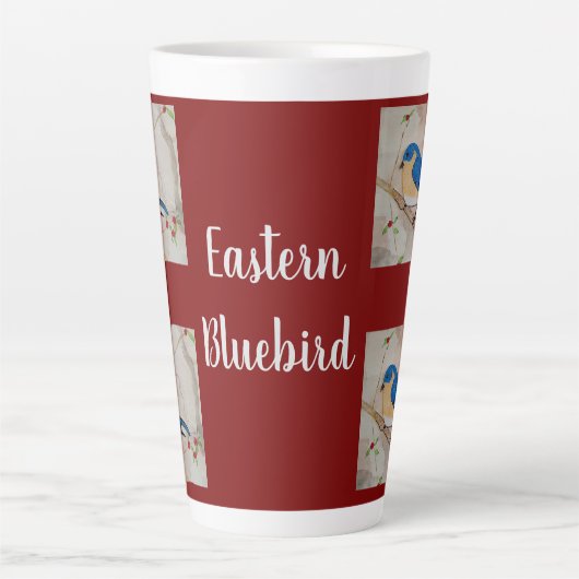 Eastern Bluebird Deep Red Milchtasse (Vorderseite)