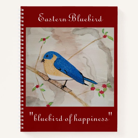 Eastern Bluebird Deep Red Notizblock (Vorderseite)
