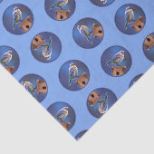 Eastern Bluebird Female Painting Original Bird Art Seidenpapier (Ausschnitt)