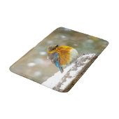 Eastern Bluebird in Snow - Original Foto Badematte (Schrägansicht)
