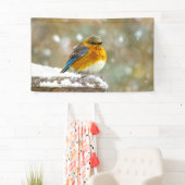 Eastern Bluebird in Snow - Original Foto Banner (Insitu)