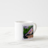 Eastern Bluebird in Snow - Original Foto Espressotasse (Vorderseite Rechts)