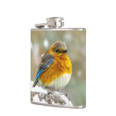 Eastern Bluebird in Snow - Original Foto Flachmann (Links)