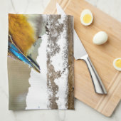 Eastern Bluebird in Snow - Original Foto Geschirrtuch (Viertel Falte)