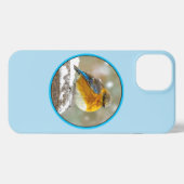 Eastern Bluebird in Snow - Original Foto iPhone Hülle (Rückseite (Horizontal))