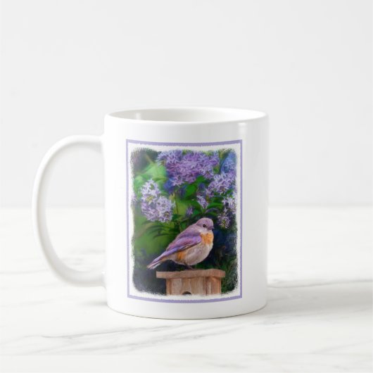 Eastern Bluebird in Snow - Original Foto Kaffeetasse (Links)