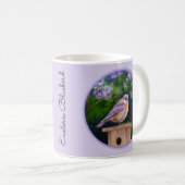 Eastern Bluebird in Snow - Original Foto Kaffeetasse (VorderseiteRechts)