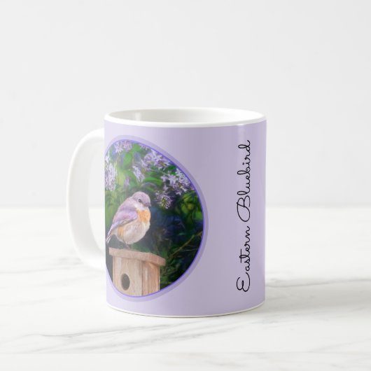 Eastern Bluebird in Snow - Original Foto Kaffeetasse (Vorderseite Links)