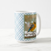 Eastern Bluebird in Snow - Original Foto Kaffeetasse (VorderseiteRechts)