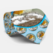 Eastern Bluebird in Snow - Original Foto Krawatte (Gerollt)