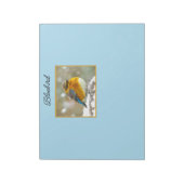Eastern Bluebird in Snow - Original Foto Notizblock (Rotiert)