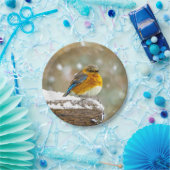 Eastern Bluebird in Snow - Original Foto Pappteller (Party)