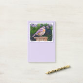 Eastern Bluebird in Snow - Original Foto Post-it Klebezettel (Auf Schreibtisch)