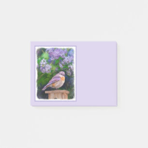 Eastern Bluebird in Snow - Original Foto Post-it Klebezettel