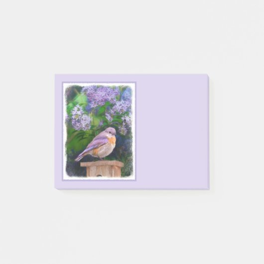 Eastern Bluebird in Snow - Original Foto Post-it Klebezettel (Vorderseite)
