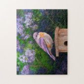 Eastern Bluebird in Snow - Original Foto Puzzle (Vertikal)