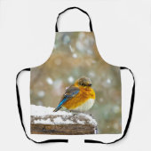 Eastern Bluebird in Snow - Original Foto Schürze (Vorderseite)