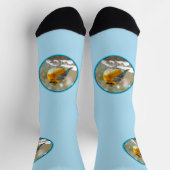 Eastern Bluebird in Snow - Original Foto Socken (Oben)