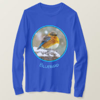 Eastern Bluebird in Snow - Original Foto