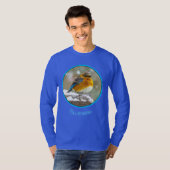 Eastern Bluebird in Snow - Original Foto T-Shirt (Vorne ganz)
