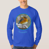 Eastern Bluebird in Snow - Original Foto T-Shirt (Vorderseite)