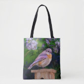 Eastern Bluebird in Snow - Original Foto Tasche (Vorderseite)
