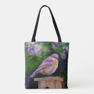 Eastern Bluebird in Snow - Original Foto Tasche
