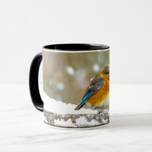Eastern Bluebird in Snow - Original Foto Tasse