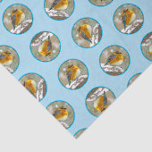 Eastern Bluebird in Snowstorm Original Foto Seidenpapier (Ausschnitt)