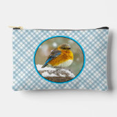 Eastern Bluebird in Snowstorm Original Foto Zubehörtasche (Vorderseite)