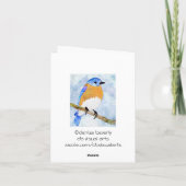 Eastern Bluebird - männlich - Aquarellkarton Karte (Rückseite)