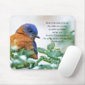 Eastern Bluebird Mousepad Matthew 6:26 (Mit Mouse)