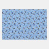 Eastern Bluebird über Birdbath Original Bird Art Geschenkpapier Set (Vorderseite)