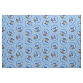 Eastern Bluebird über Birdbath Original Bird Art Stoff (Fat Quarter (45,7 x 55,9 cm))
