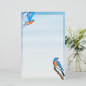 Eastern Bluebirds Bird Art Stationierung Briefpapier (Stehend Vorderseite)