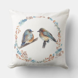 Eastern Bluebirds Bluorranz Kissen