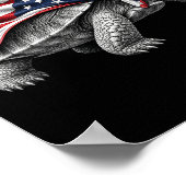 Eastern Box Turtle 4th Of July Aamerican Flag Poster (Ecke)