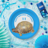 Eastern Box Turtle Bright Blue Personalisiert Pappteller (Party)