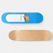 Eastern Box Turtle Bright Blue Personalisiert Skateboard (Horizontal)